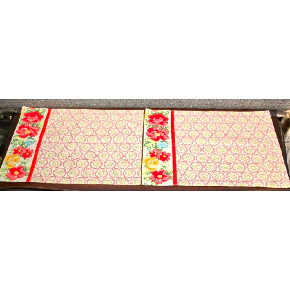 Pioneer Woman Gorgeous Garden Reversible Placemats Set of 2 Floral 14x19